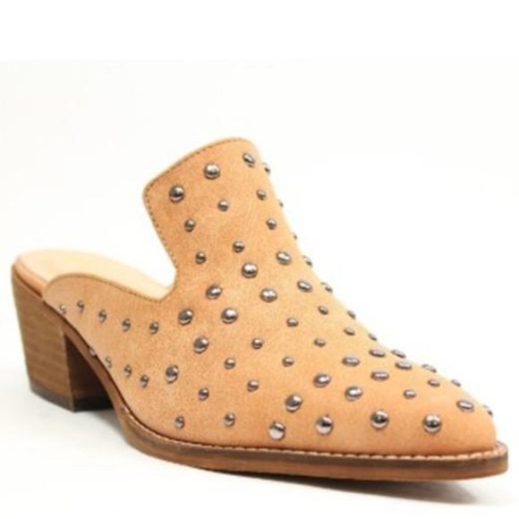 Cara Studded Mules-Whiskey - Picture 2 of 4
